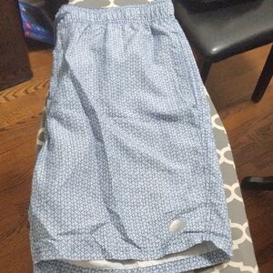 Calvin Klein Blue Geometric Swim Trunks